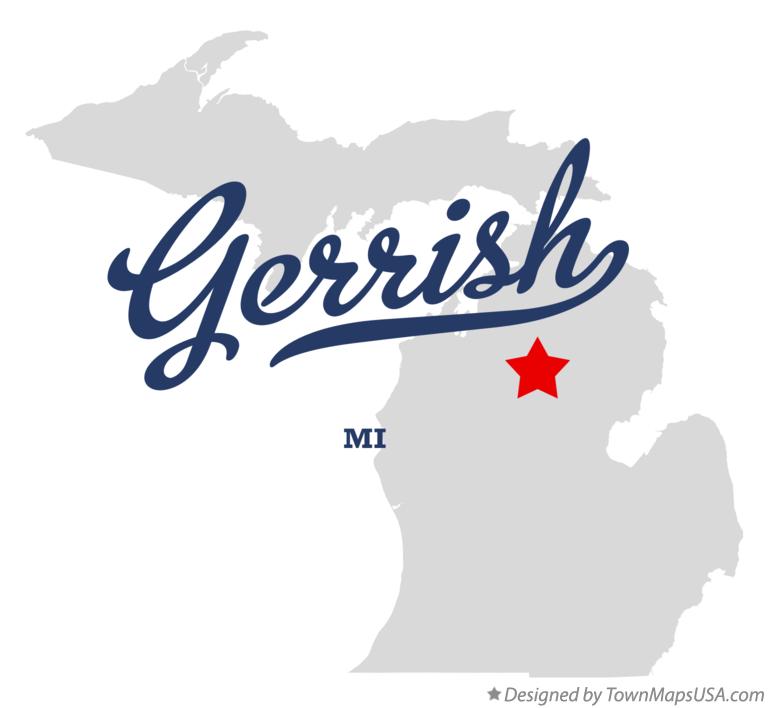 Map of Gerrish Michigan MI