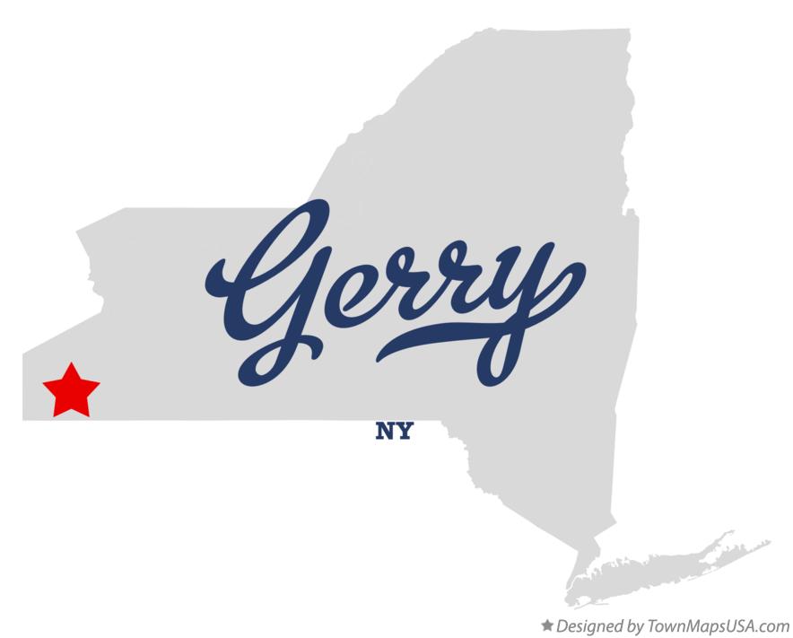Map of Gerry New York NY