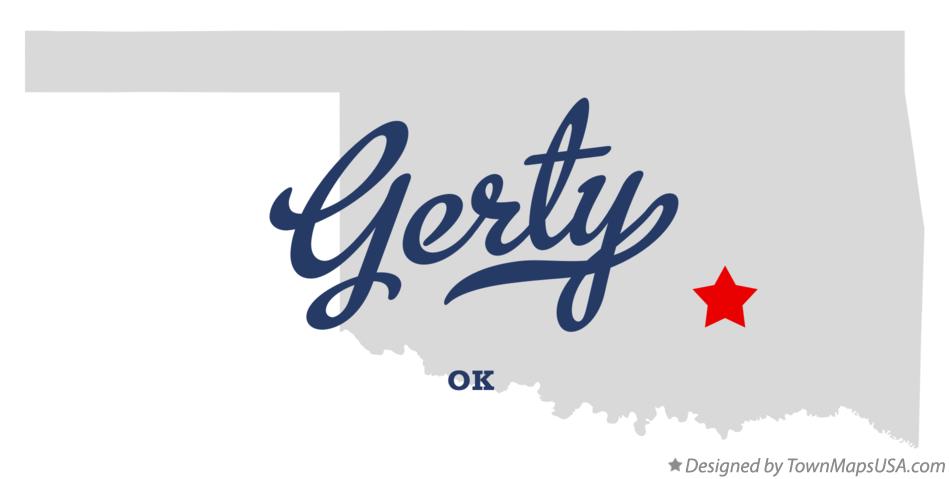 Map of Gerty Oklahoma OK