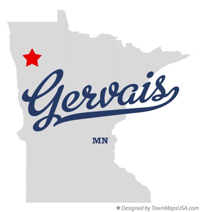 Map of Gervais Minnesota MN