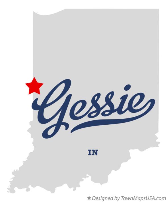 Map of Gessie Indiana IN