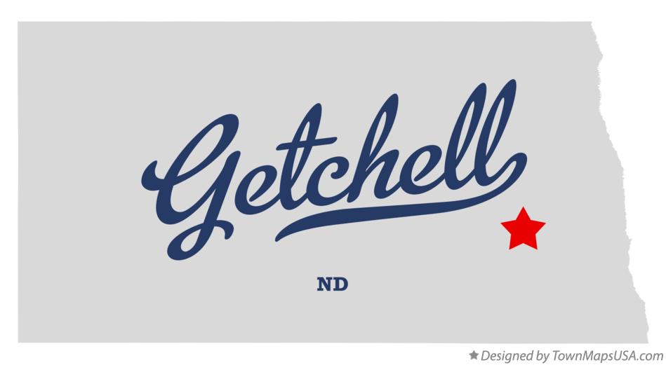 Map of Getchell North Dakota ND