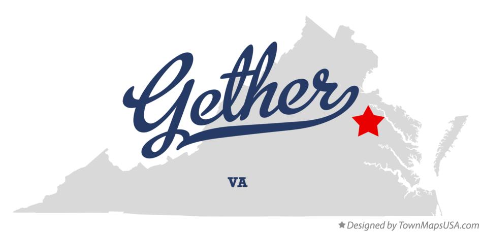 Map of Gether Virginia VA