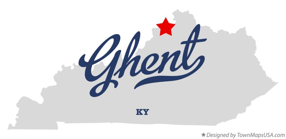 Map of Ghent Kentucky KY