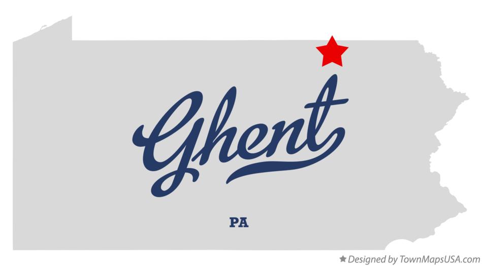 Map of Ghent Pennsylvania PA
