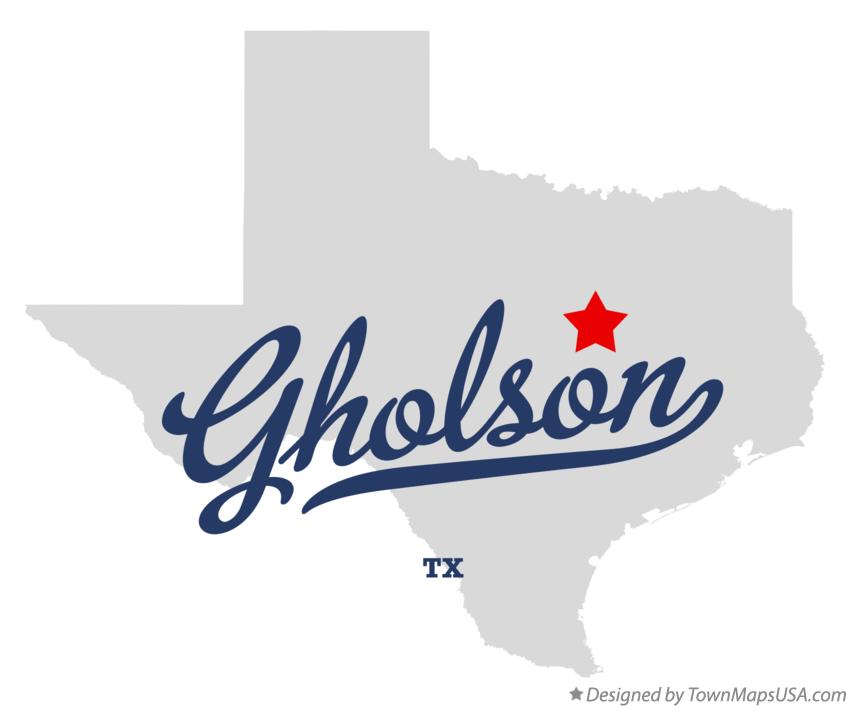 Map of Gholson Texas TX