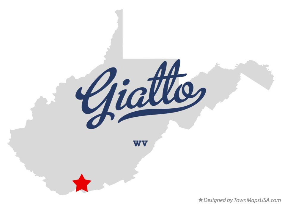 Map of Giatto West Virginia WV