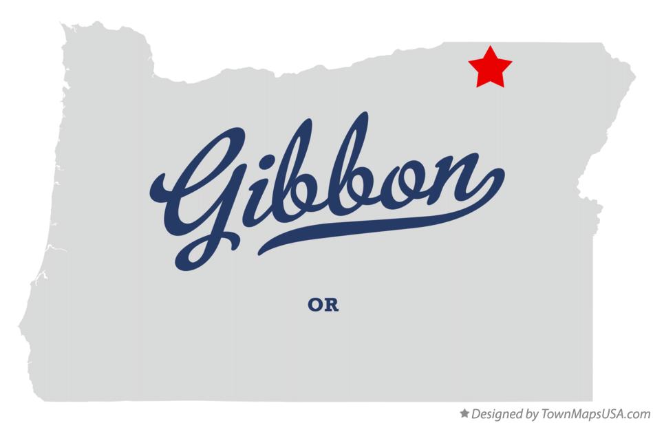 Map of Gibbon Oregon OR