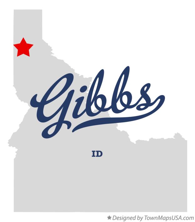 Map of Gibbs Idaho ID