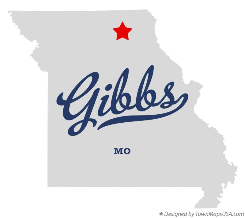Map of Gibbs Missouri MO