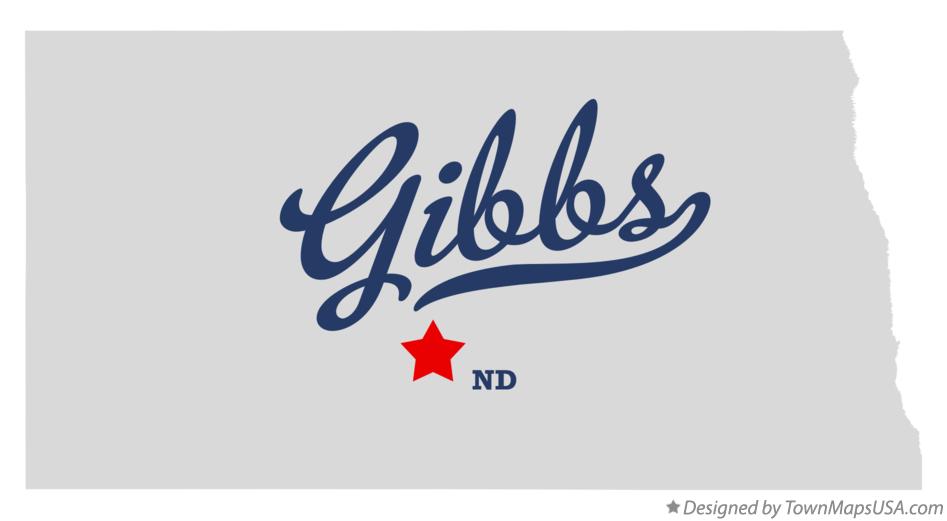 Map of Gibbs North Dakota ND