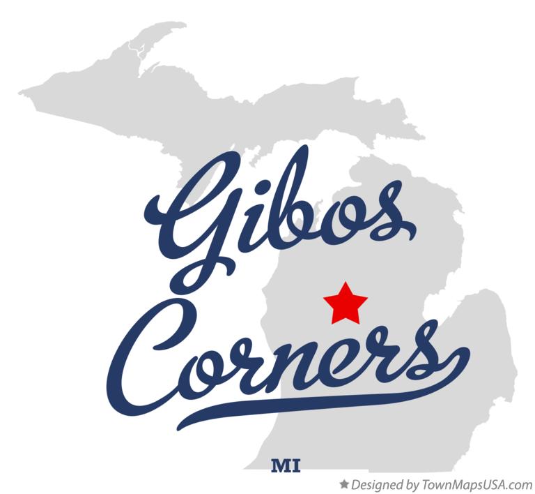 Map of Gibos Corners Michigan MI