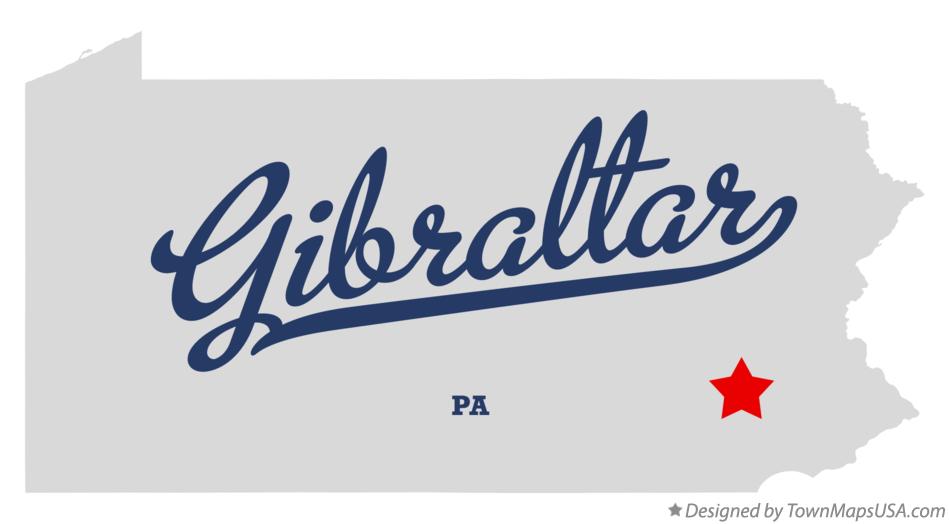Map of Gibraltar Pennsylvania PA