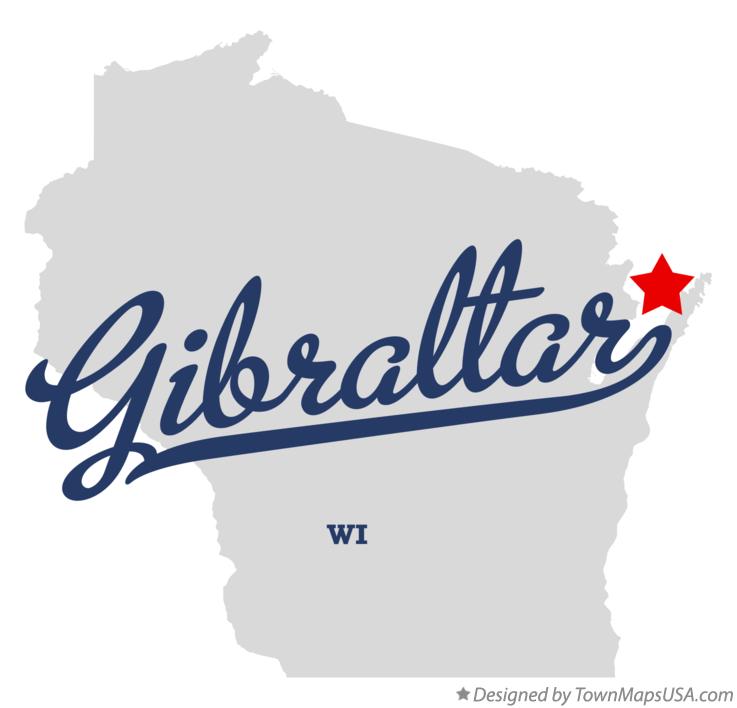 Map of Gibraltar Wisconsin WI