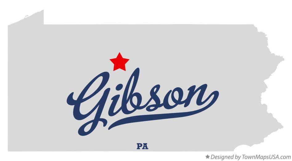 Map of Gibson Pennsylvania PA