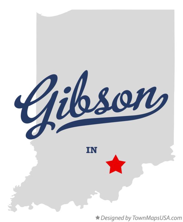 Map of Gibson Indiana IN