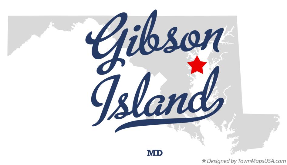 Map of Gibson Island Maryland MD