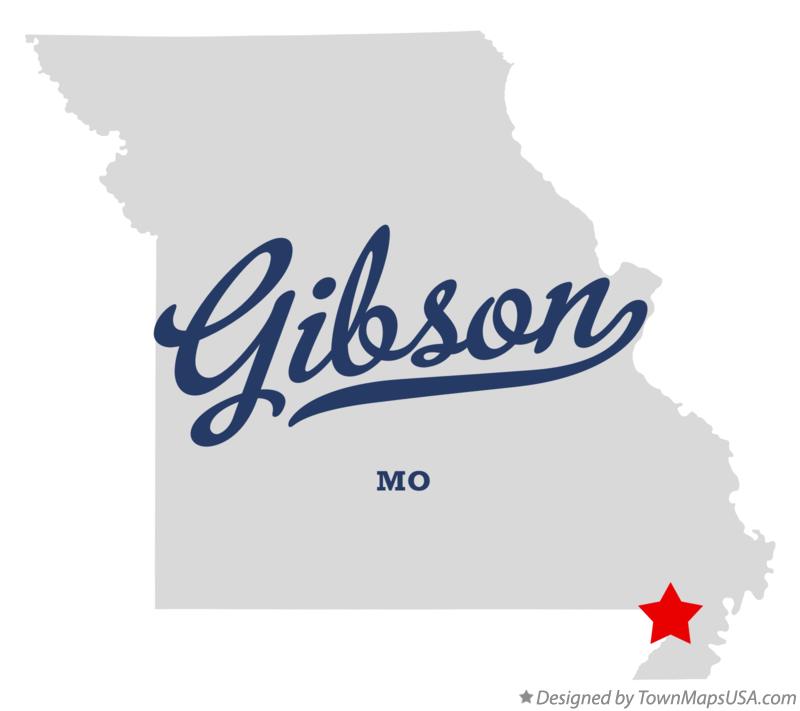 Map of Gibson Missouri MO