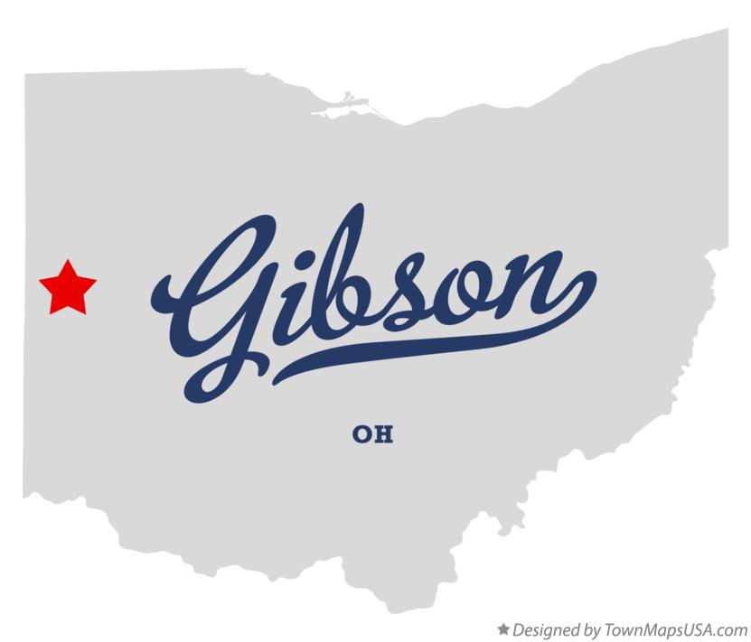 Map of Gibson Ohio OH