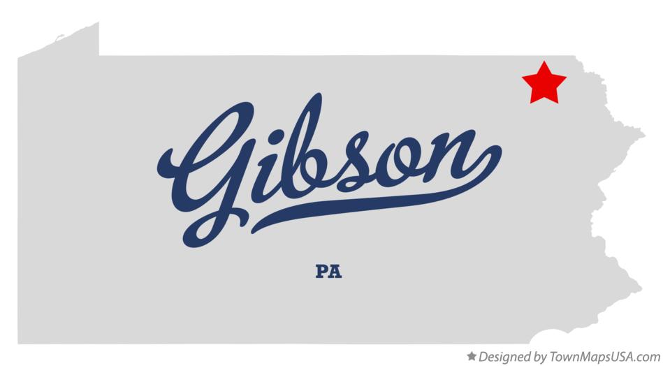 Map of Gibson Pennsylvania PA