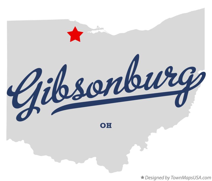 Map of Gibsonburg Ohio OH