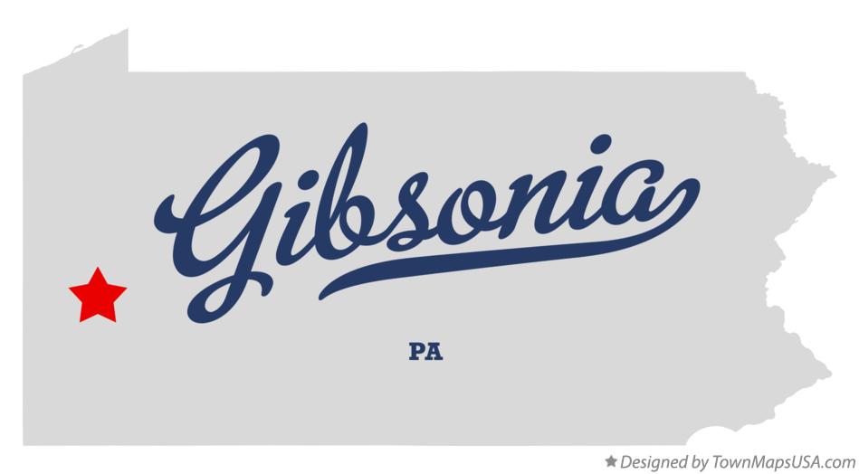 Map of Gibsonia Pennsylvania PA
