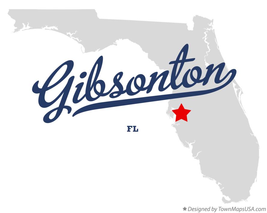 Map of Gibsonton Florida FL