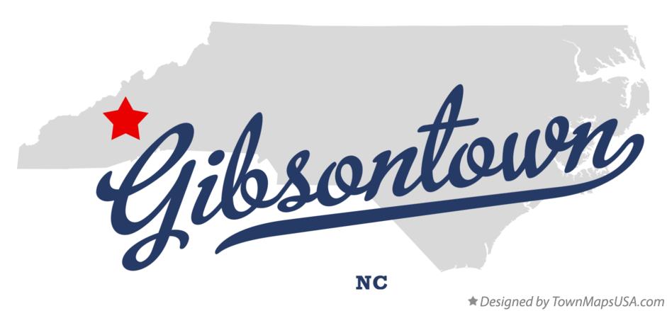 Map of Gibsontown North Carolina NC