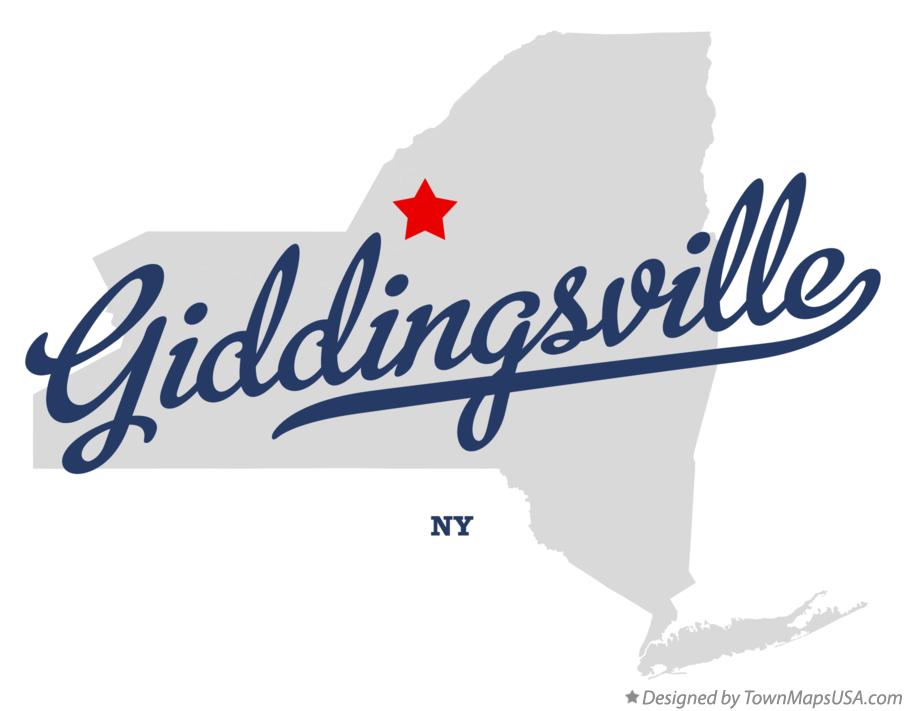 Map of Giddingsville New York NY