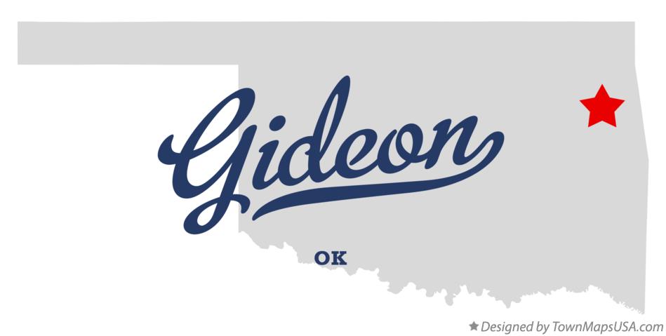 Map of Gideon Oklahoma OK