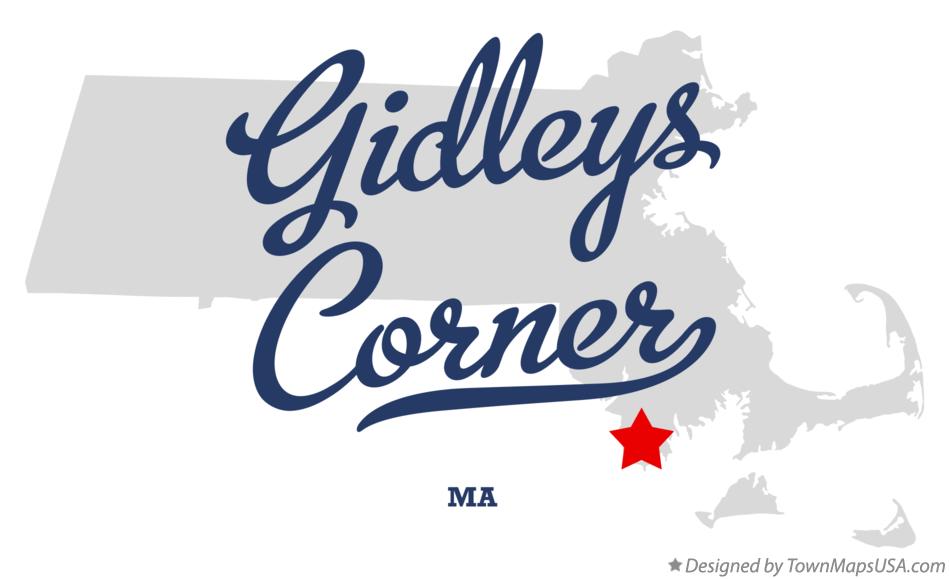 Map of Gidleys Corner Massachusetts MA