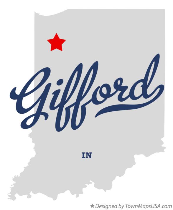 Map of Gifford Indiana IN