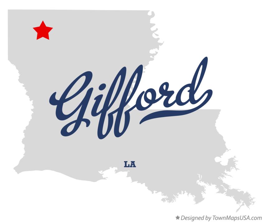 Map of Gifford Louisiana LA