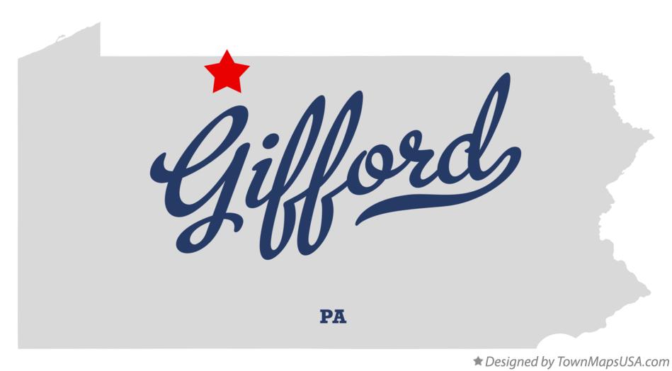 Map of Gifford Pennsylvania PA