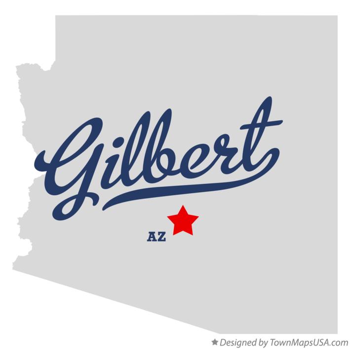 Map of Gilbert Arizona AZ