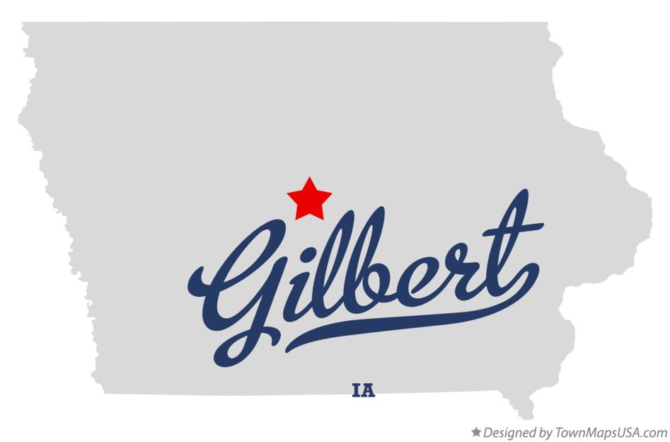 Map of Gilbert Iowa IA