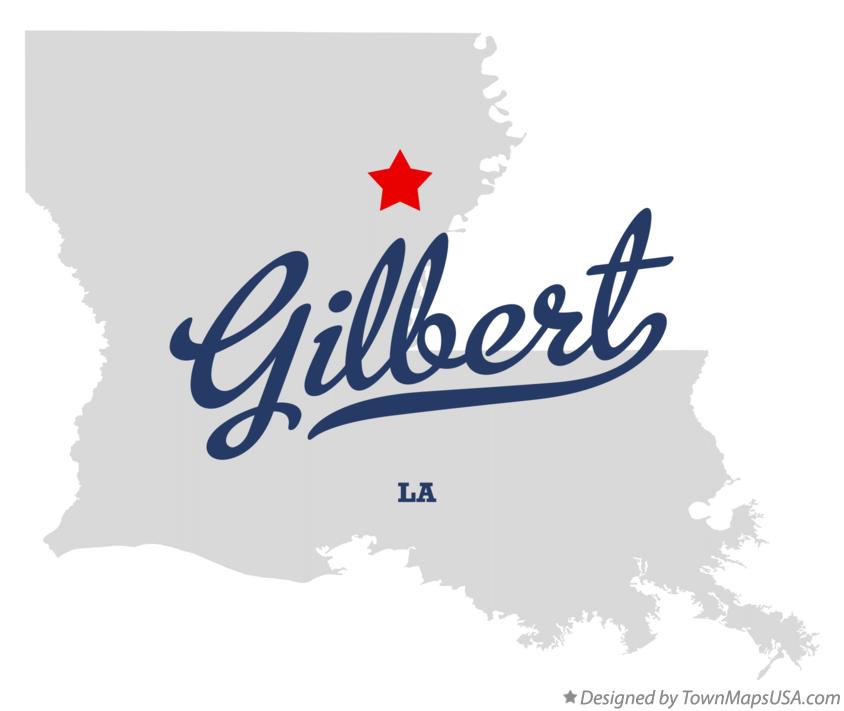 Map of Gilbert Louisiana LA