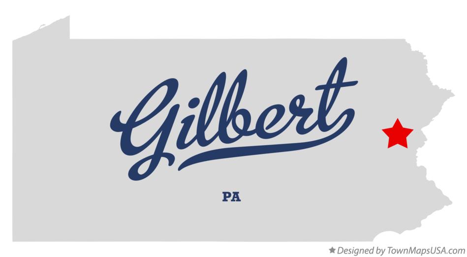 Map of Gilbert Pennsylvania PA