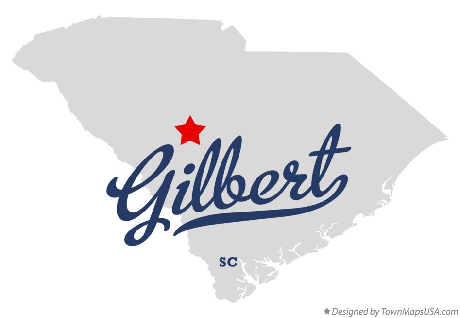Map of Gilbert South Carolina SC