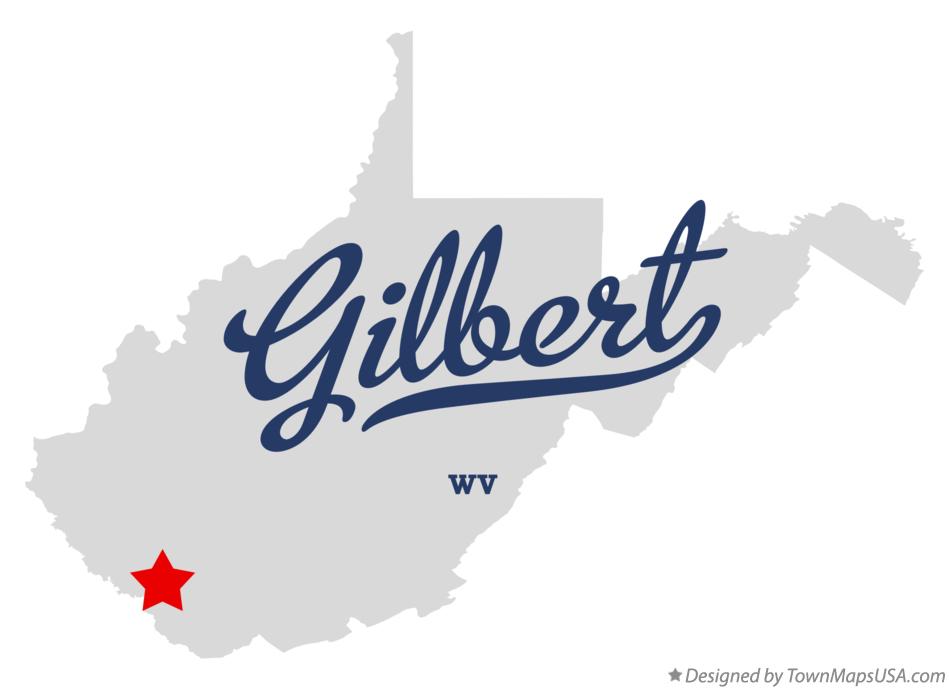 Map of Gilbert West Virginia WV