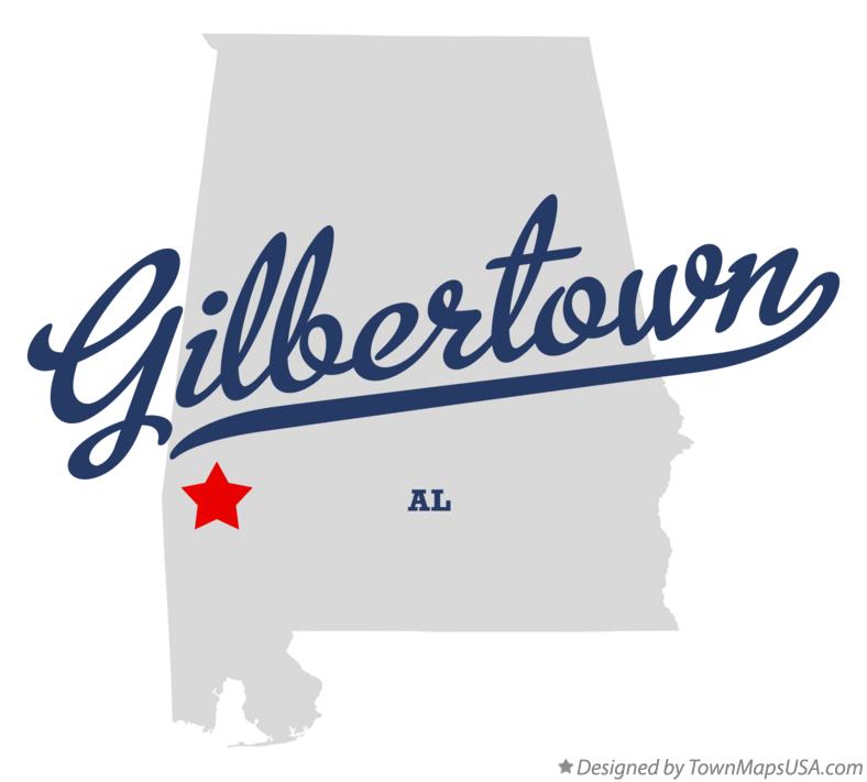 Map of Gilbertown Alabama AL