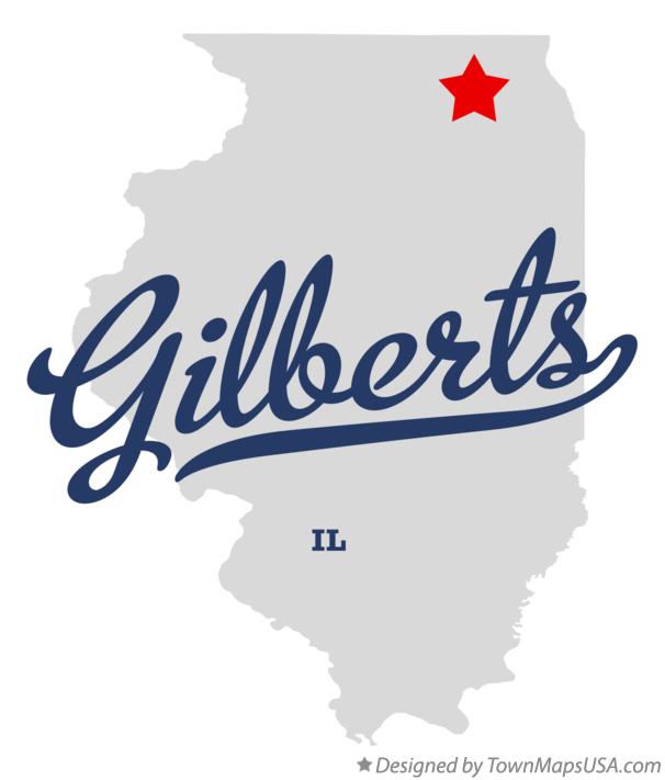 Map of Gilberts Illinois IL