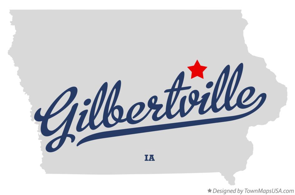 Map of Gilbertville Iowa IA
