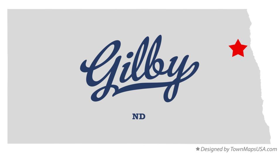 Map of Gilby North Dakota ND