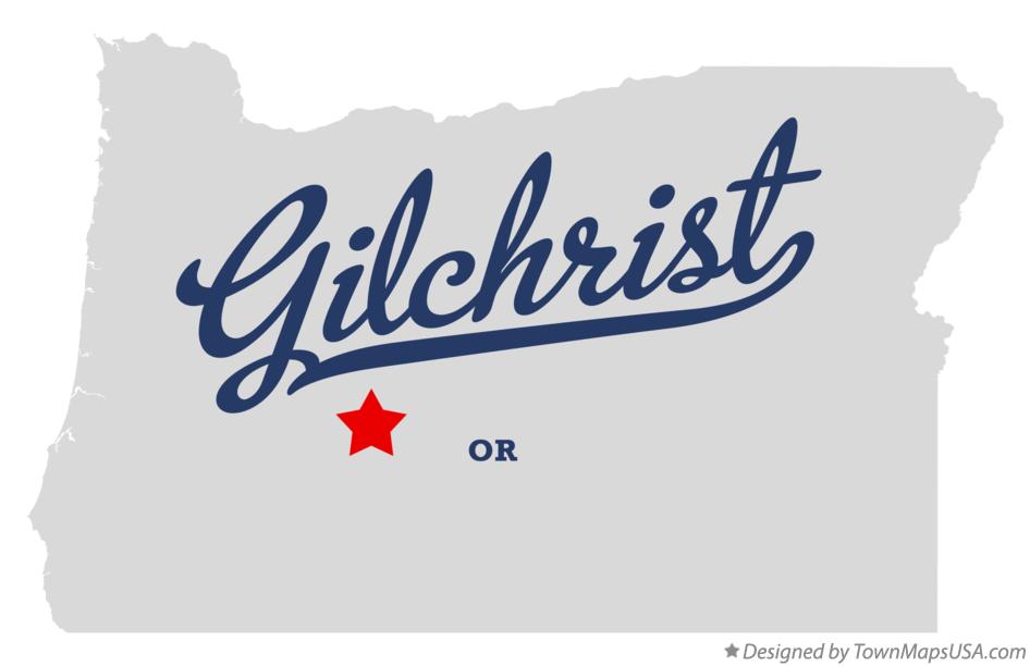 Map of Gilchrist Oregon OR