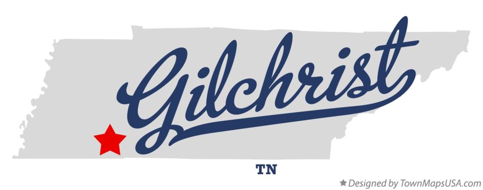 Map of Gilchrist Tennessee TN