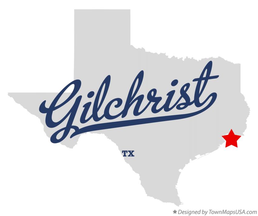 Map of Gilchrist Texas TX