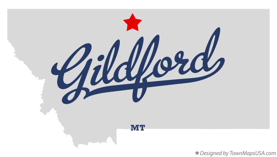 Map of Gildford Montana MT