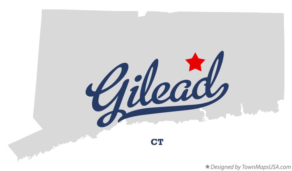 Map of Gilead Connecticut CT