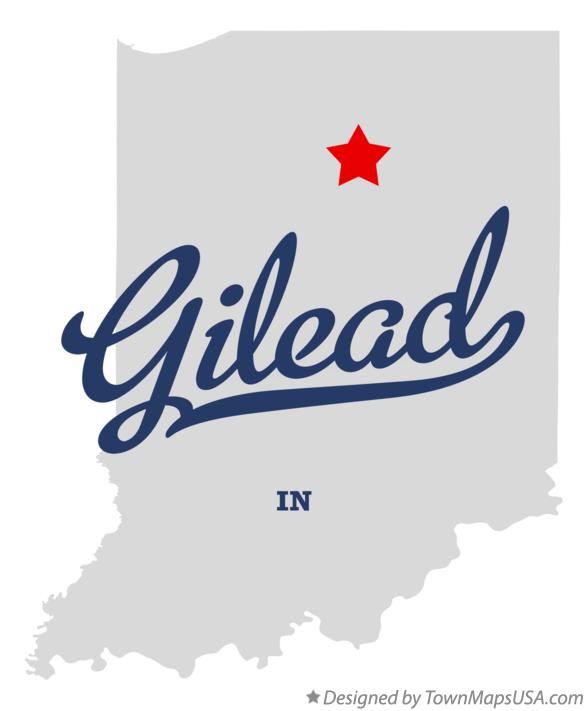 Map of Gilead Indiana IN